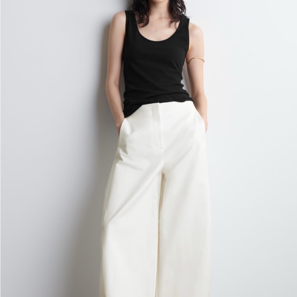 COS Cropped Barrel-Leg Cotton Pants - 12